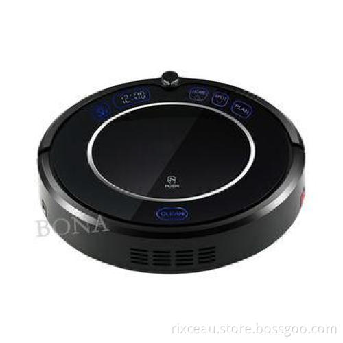 Black floor wireless Intelligent Robot Vacuum Cleaner , Flo